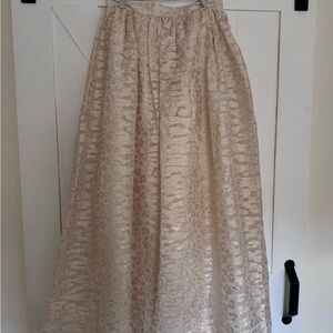 Anthropologie Cream Maxi Skirt